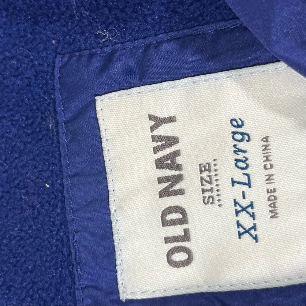 VTG 2010 OLD NAVY PUFFER COAT ZIP FRONT HIDDEN HOOD‎ UNISEX XXL NAVY PREOWNED